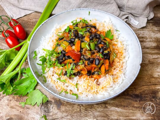 Reis mit schwarzen Bohnen: gesund &amp; vegan – Cook &amp; Soul