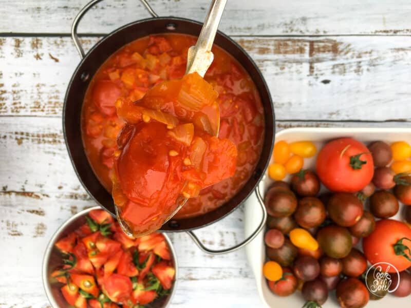 Tomatensauce einkochen