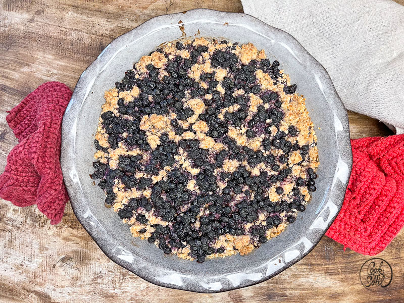 Haferflocken Crumble mit Blaubeeren