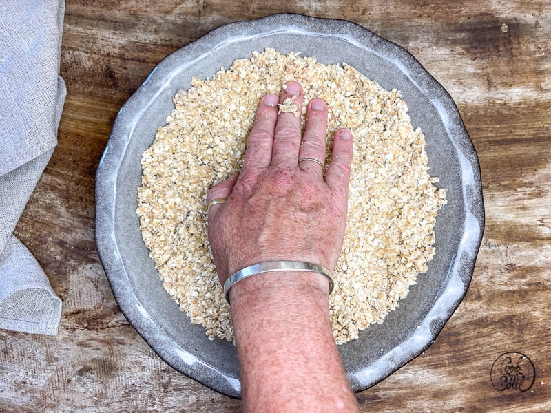 Haferflocken Crumble mit Blaubeeren