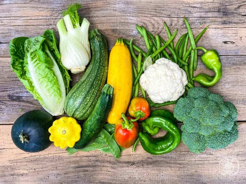 Zutaten für Rezepte im Juli